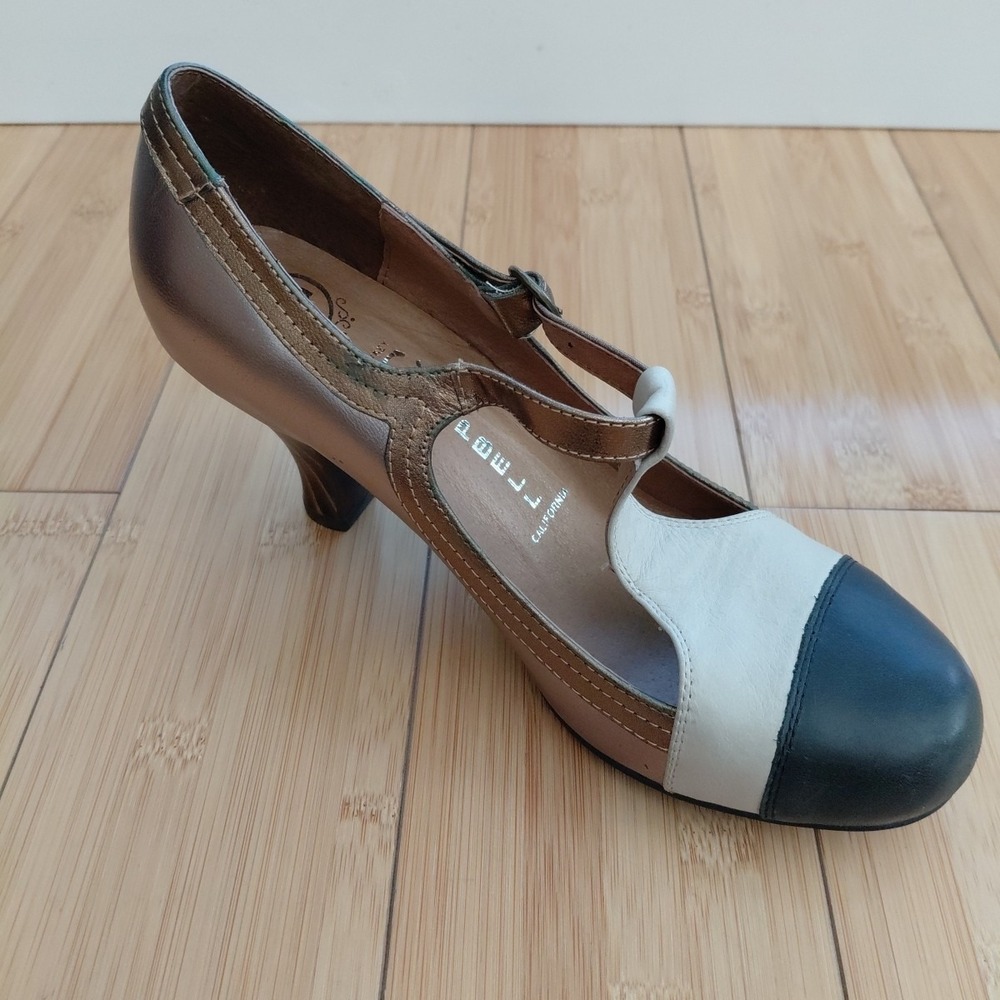 Jeffrey‎ Campbell Foxy Shoes 40s T-Strap Heel Leather Retro Size 6 Swing Retro